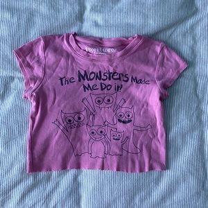 Monsters made me do it” shirt